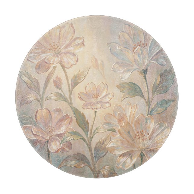 Mjuk pastell blommande blomstermålning (Framsidan)