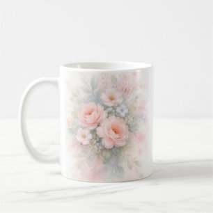 Mjuk Pastell Blomsterbukett Kaffemugg