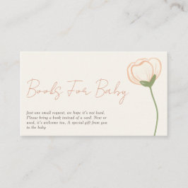 Mjuk Pastell Boho Baby Shower Bokförfrågan Tilläggskort