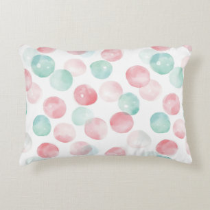 Mjuk pastell charm i rosa, grön och blå prydnadskudde