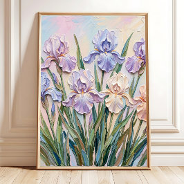Mjuk Pastell Iris Minimalistisk Väggkonst Canvastr