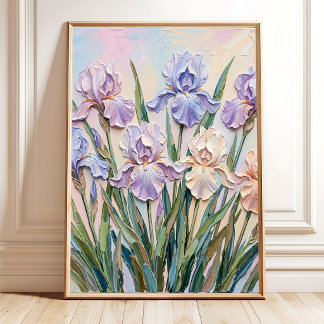 Mjuk Pastell Iris Minimalistisk Väggkonst Canvastr
