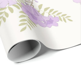 Mjuk Pastell Lila Jacaranda Blommar Presentpapper