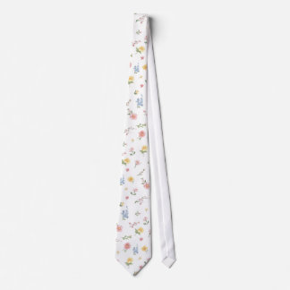 Mjuk Pastell Ornamentalt Vårblommigt Trädgårdsbröl Slips