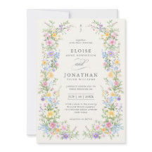 Mjuk Pastell Ornamenterad Vårblomma QR-kod Bröllop