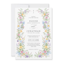 Mjuk Pastell Ornamenterad Vårblomma QR-kod Bröllop