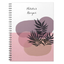 Mjuk Pastell Rosa Abstrakt Tropisk Anteckningsbok