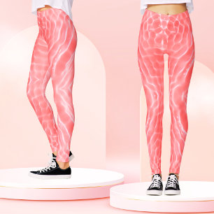 Mjuk Pastell Rosa Abstrakt Vågig Konst Aktiv Klänn Leggings