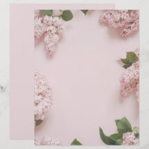 Mjuk pastell Rosa syrenar scrapbookpapper