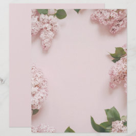 Mjuk pastell Rosa syrenar scrapbookpapper