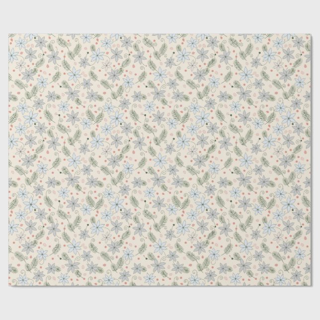 Mjuk Pastell Sakura Blossom Sömlöst Inpackningspap Presentpapper (Platt)