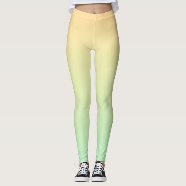 Mjuk Pastell Vattenfärg Gradient  Leggings (Framsida)