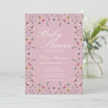 Mjuk Pastell Vildblomma Boho Babyfirande