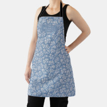 Mjuk Pastellblå & Grå Vit Blommig Boho Mönster