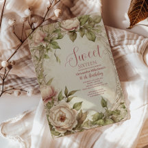 Mjuk pastellBlommigt Vattenfärg Söt 16