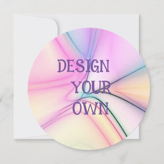 Mjuk pastelldesign din egen inbjudan (Framsida)