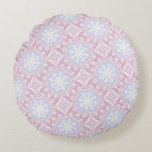 Mjuk pastellGeometric Round Pillow Rosa & Lavender