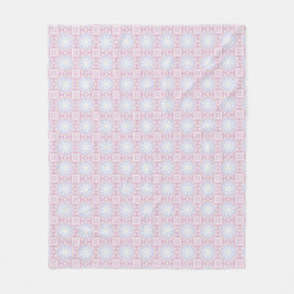 Mjuk pastellgeometrisk Blanket - Rosa och lavender Fleecefilt