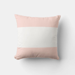 Mjuk pastellrosa och vit stapeldesign kudde