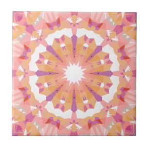 Mjuk pastellRosa Peach Lila Star Eclectic Decor Kakelplatta