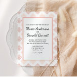 Mjuk Peachy  Damask Inbjudningar<br><div class="desc">Mjuka  toner tillför lite romantik till ditt kontorsmaterial. Anpassa vårt fantastiska kontorsmaterial med din händelseinformation enkelt och snabbt,  tryck helt enkelt på knappen Anpassa det. Här ingår samordning av baksidan. Matchande objekt för att slutföra din händelsesamling finns i vårt Zazzle-arkiv!</div>