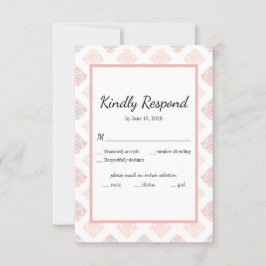 Mjuk Peachy Damask OSA Kort
