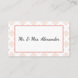 Mjuk Peachy  Damask Placeringskort