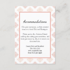 Mjuk Peachy Damask Tilläggskort