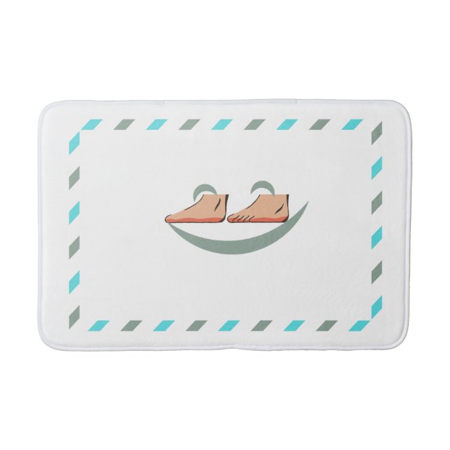 Mjuk penselmatta med dekorativ ram badrumsmatta (Framsidan)