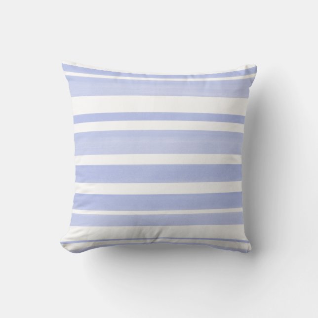 Mjuk Periwinkle White Rand 2 Kudde (Framsida)