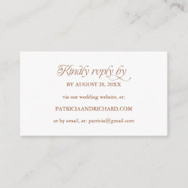 Mjuk Persika Minimalistisk Online RSVP Bröllopsweb Tilläggskort