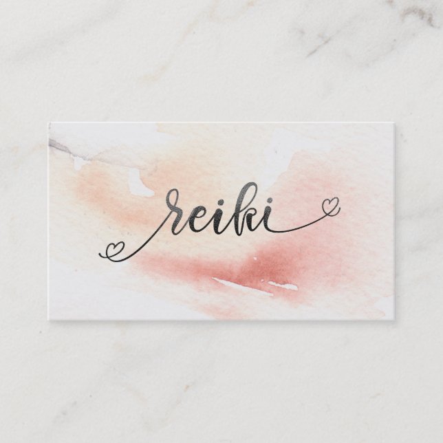 *~* Mjuk persisk lax Pastel Black Glitter REIKI Visitkort (Framsida)