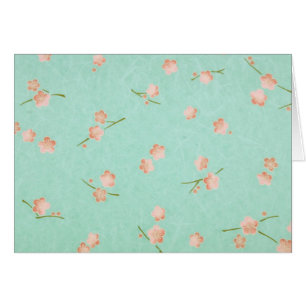 Mjuk Petalspersika & Aqua Hälsningskort