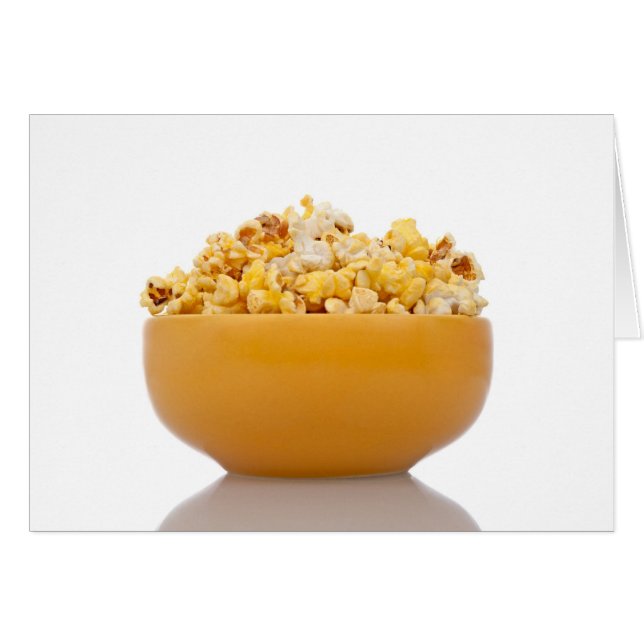 Mjuk popcorn hälsningskort (Framsidan Horizontal)