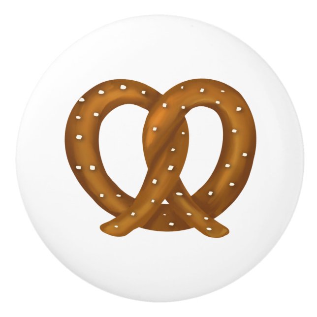 Mjuk Pretzel Quirky Cute Hardware Knopp (Framsidan)