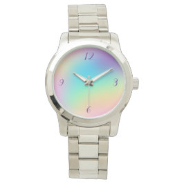 Mjuk prismatisk pastellövertoning armbandsur