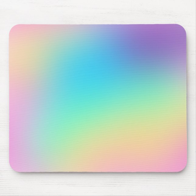 Mjuk prismatisk regnbågsgradient musmatta (Framsidan)
