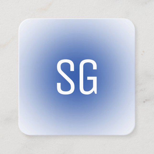 Mjuk punkt - Initialer - Tunga kvadrat - Business  Fyrkantigt Visitkort (Framsida)