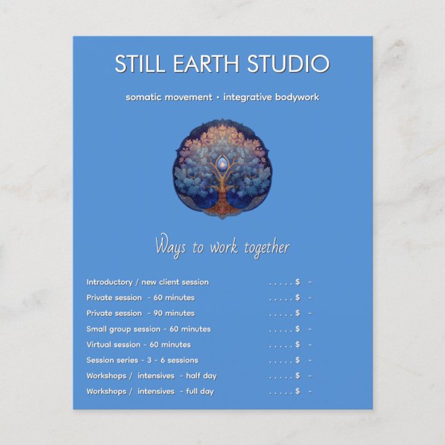 Mjuk Radiant | Livets Träd Flygblad (Framsidan)