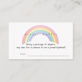 Mjuk regnbåge - barndusch Diaper Raffle Tilläggskort