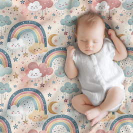 Mjuk regnbågsfilt Baby Shower-gåva Glädje Fleecefilt