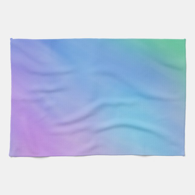 Mjuk regnbågsskjutande himmel kökshandduk (Horisontell)