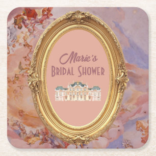 Mjuk Renaissance Rococo Aesthetic Möhippa Underlägg Papper Kvadrat