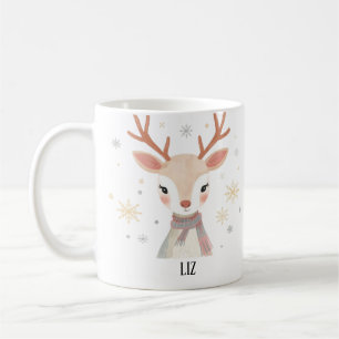 Mjuk Renillustration   Varsam julkonst Kaffemugg