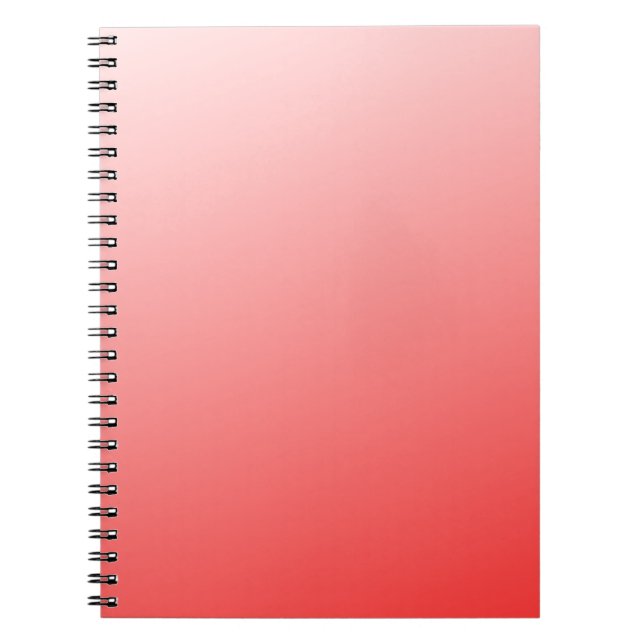 Mjuk röd rosa gradientbakgrund minimal abstrakt anteckningsbok (Framsidan)