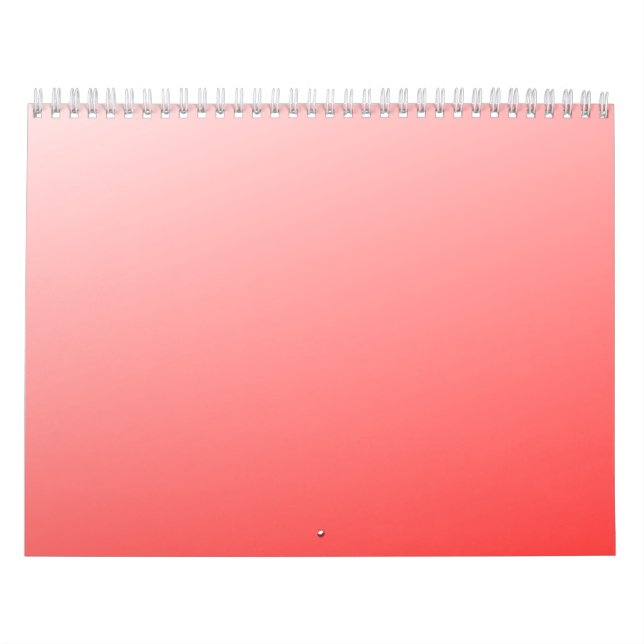 Mjuk röd rosa gradientbakgrund minimal abstrakt kalender (Omslag)