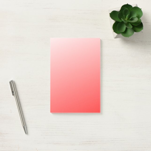 Mjuk röd rosa gradientbakgrund minimal abstrakt post-it block (Kontor)