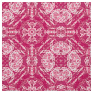 Mjuk Rosa Abstrakt Blommigt Mandala Mönster Tyg
