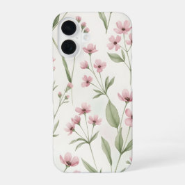 Mjuk Rosa Akvarell Blommig Cosmos Blommor Botanisk