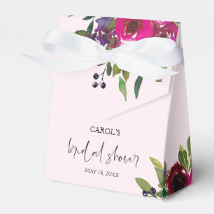 Mjuk Rosa Akvarell Blommig Förmånslåda Presentaskar